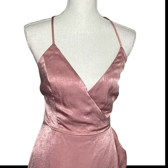 Lulu's In Love‎ Forever Lace Up High Low Maxi Dress in Blush Pink - Size M - Picture 7 of 16